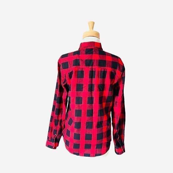 Stormtech Shirt Soft Flannel Plaid Button Up Snaps Size Small - Picture 2 of 5